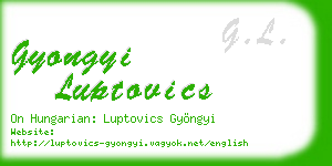 gyongyi luptovics business card