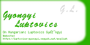 gyongyi luptovics business card